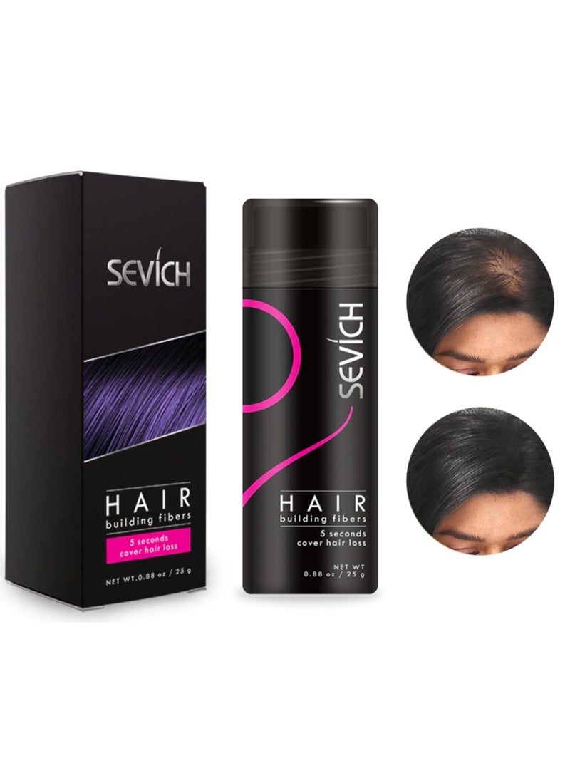 Sevich Hair Building Fibers, Natural Concealing Hair Building Fiber, Keratin Thicker Anti Hairs Loss Thickening Fiber Powders For Hair Growth Thickness And Styling, (1pc, Dark Brown) - Image 1