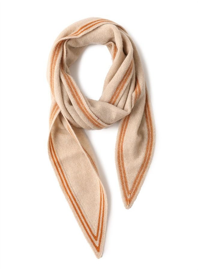 Loquat Korean Version Warm And Versatile Triangular Small Scarf  - Image 2