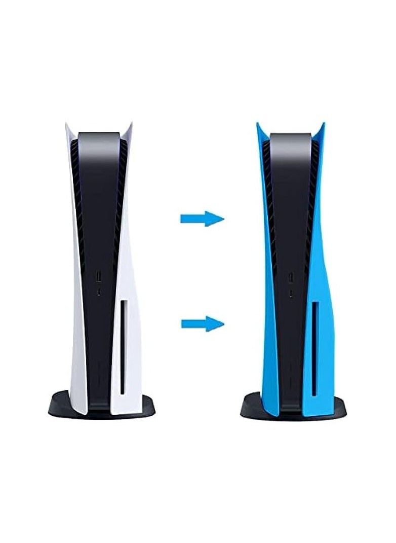 IAF Disc Edition Face Plates Cover Skins Shell Panels for PS5 Console, Playstation 5 Accessories Faceplate Protective Shell Replacement Plate Dustproof Anti-Scratch (Disc Starlight Blue)  - Image 2