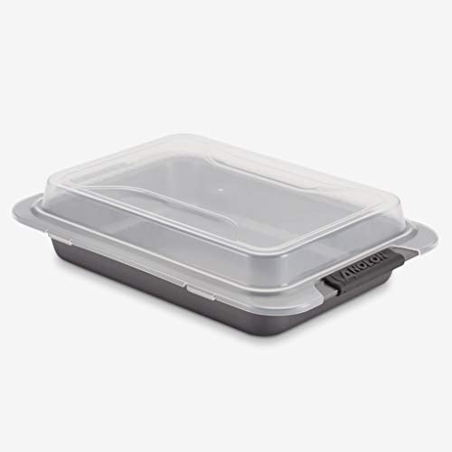 Anolon Advanced Nonstick Baking Pan With Lid / Nonstick Cake Pan With Lid, Rectangle - 9 Inch x 13 Inch, Gray - Image 3