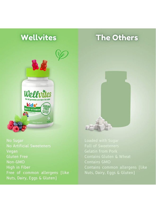 Wellvites جواهر ويلفايتس للأطفال - حلوى متعددة الفيتامينات - خالية من السكر، نباتية، غير معدلة وراثيًا، فيتامين أ، د، ب6، ب12 و ج - بدون محليات صناعية، خالية من الجلوتين، خالية من الجيلاتين - 60 حبة (إمداد لمدة 30 يومًا) - Image 3