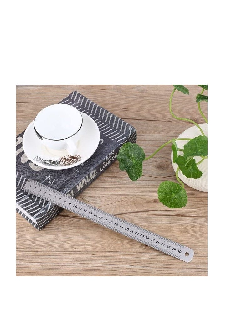 MARKQ 30cm Metal Ruler, Stainless Steel Scale for School, Office, Home, Architect, Engineers, Craft Supplies  - Image 5