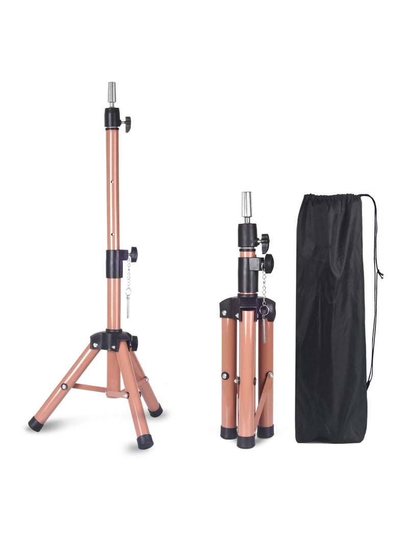 KASTWAVE Wig Stand Tripod Mannequin Head Stand, Adjustable Heavy Duty Wig Head Stand for Cosmetology Hairdressing Training(40 Inches) - Image 1