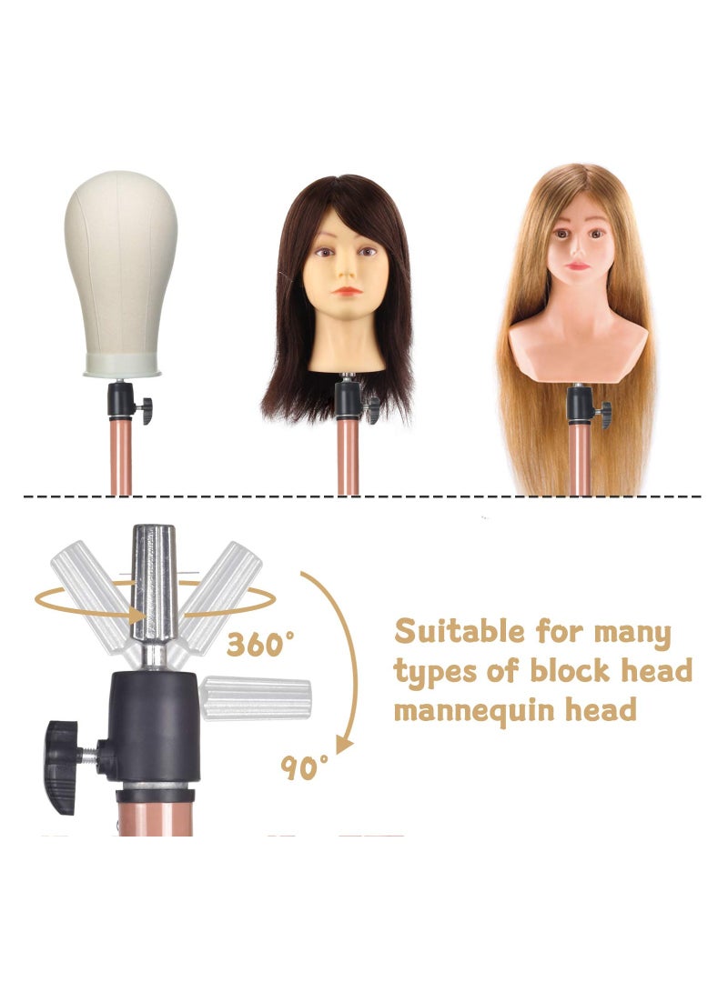 KASTWAVE Wig Stand Tripod Mannequin Head Stand, Adjustable Heavy Duty Wig Head Stand for Cosmetology Hairdressing Training(40 Inches) - Image 4