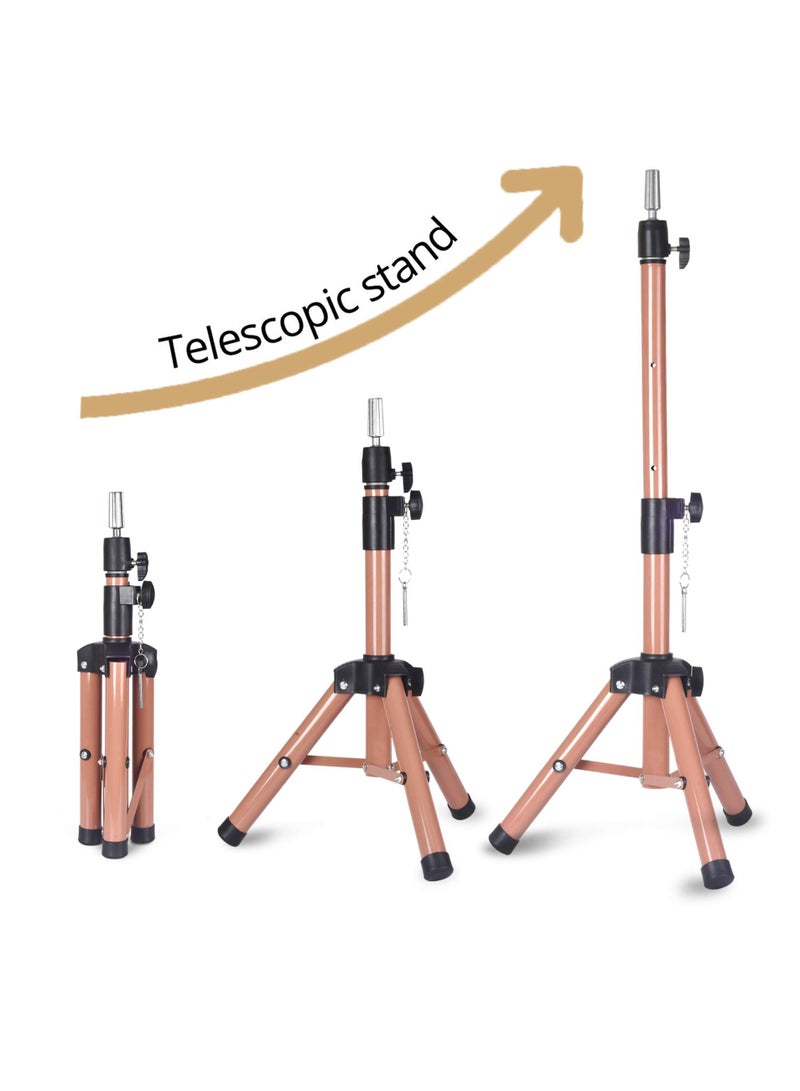 KASTWAVE Wig Stand Tripod Mannequin Head Stand, Adjustable Heavy Duty Wig Head Stand for Cosmetology Hairdressing Training(40 Inches) - Image 5