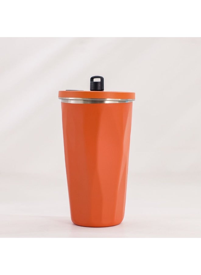 DANUBE HOME Alpine Aqua Travel Tumbler Stainless Steel Vacuum Insulated with Lid and Straw Orange 600ml  - Image 2
