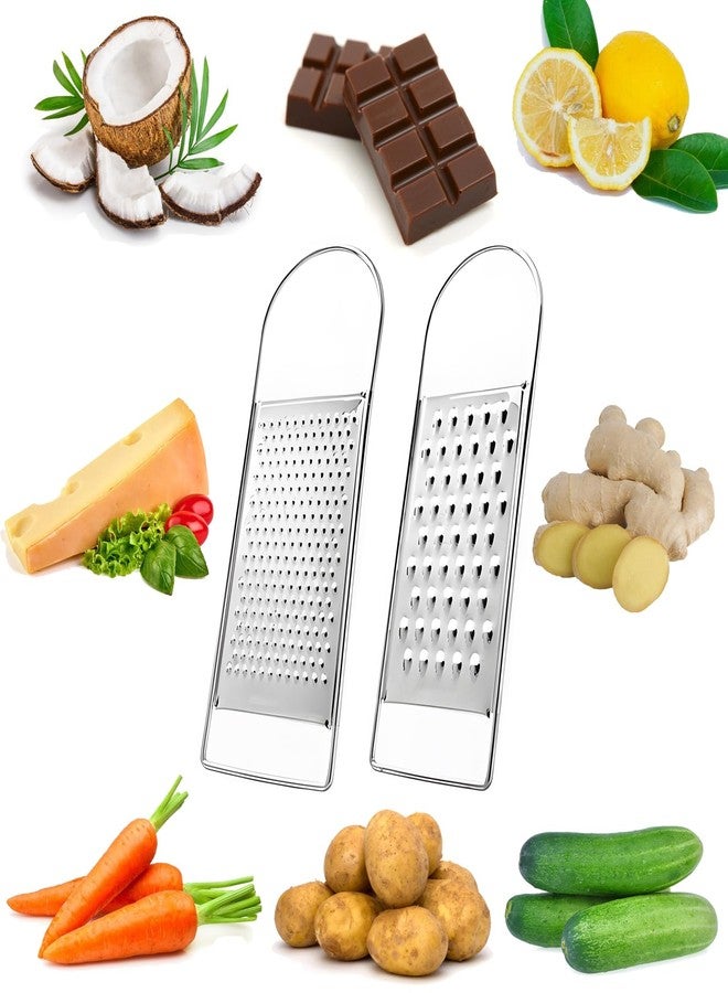 SCORYULE Cheese Grater Handheld, HIA Flat Coarse Stainless Steel Graters for Kitchen, Food Grater with Anti-Slip Handle, Perfect for Potato, Vegetable, Butter, Parmesan Cheese - Image 5