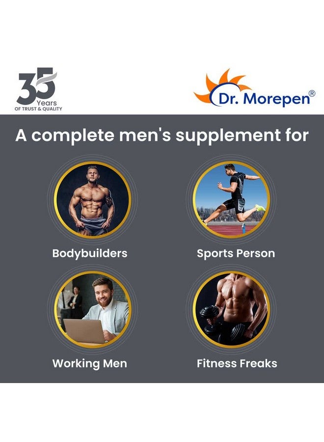 Dr. Morepen DR. MOREPEN Testo Boost For Men Enriched With Gokshura, Shilajit, Safed Musli, Ashwagandha, L-Arginine, & Ophiocodyceps Sinensis - 60 Veg Tablets - Image 3