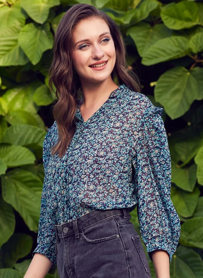 STREET 9 Floral Printed Casual Shirt for Women