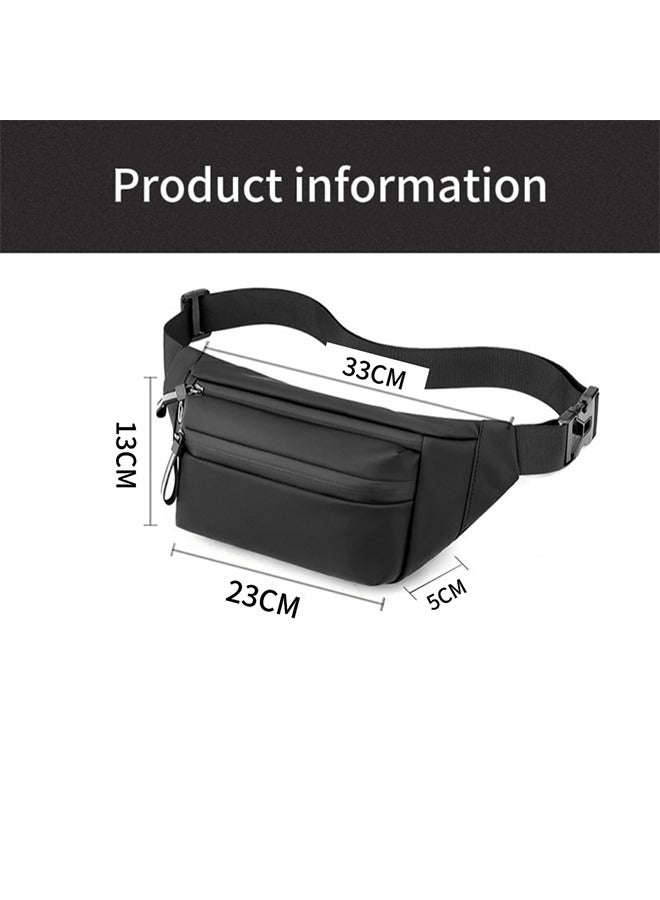 Large Crossbody Fanny Pack, Adjustable shoulder bag, Suitable for men and women, Stylish waterproof waist bag, Cell phone bag, wallet,Exercise Travel Leisure Walking Running Hiking Cycling - Image 2
