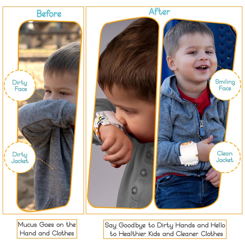 Wipeband Nose Wipes | Kids Wearable Bracelet with Built-in Nose Tissues | Soft 6-Layer Laminated Tissues | Convenient & Hygienic for Clean Hands & Clothes - Image 4