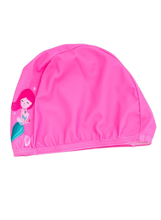 بيبي كلو طقم سباحة بناتي وردي حورية البحر قطعتين مع قبعة - Image 3