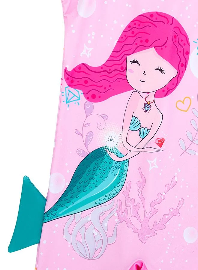 babyqlo Pink Mermaid 2 Pc Girls Swimsuit with Cap