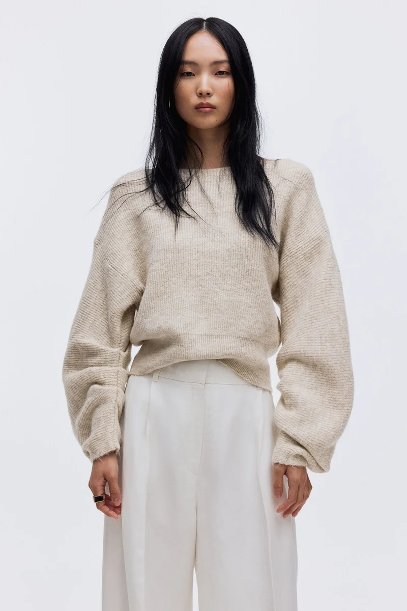 H&M Oversized boat-neck jumper