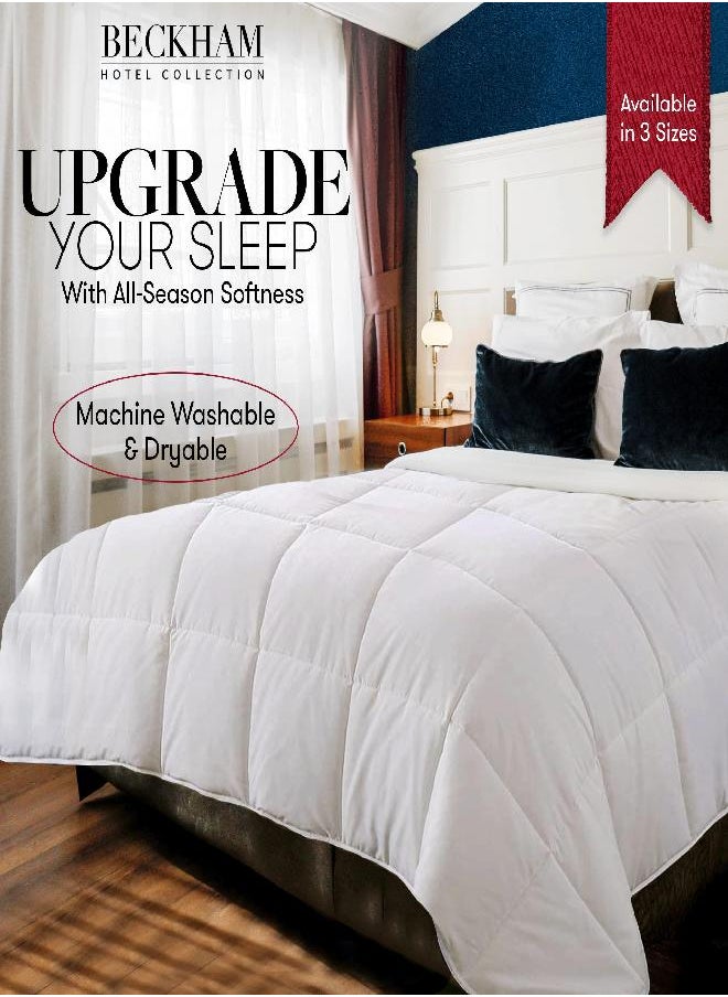 Bare Home Bare Home Twin/Twin Extra Long Comforter - Reversible Colors - Goose Down Alternative - Ultra-Soft - Premium 1800 Series - All Season Warmth - Bedding Comforter (Twin/Twin XL, Dark Blue/Grey)  - Image 2