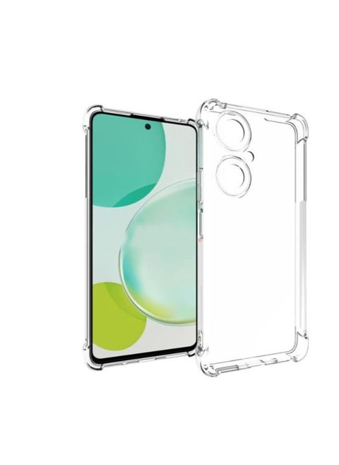 For Huawei Nova 11i Shockproof Silicone Back Defender Cover , Defender Corners and Semi Transparent Back Compatible With Huawei Nova 11i (6.8') (Clear)