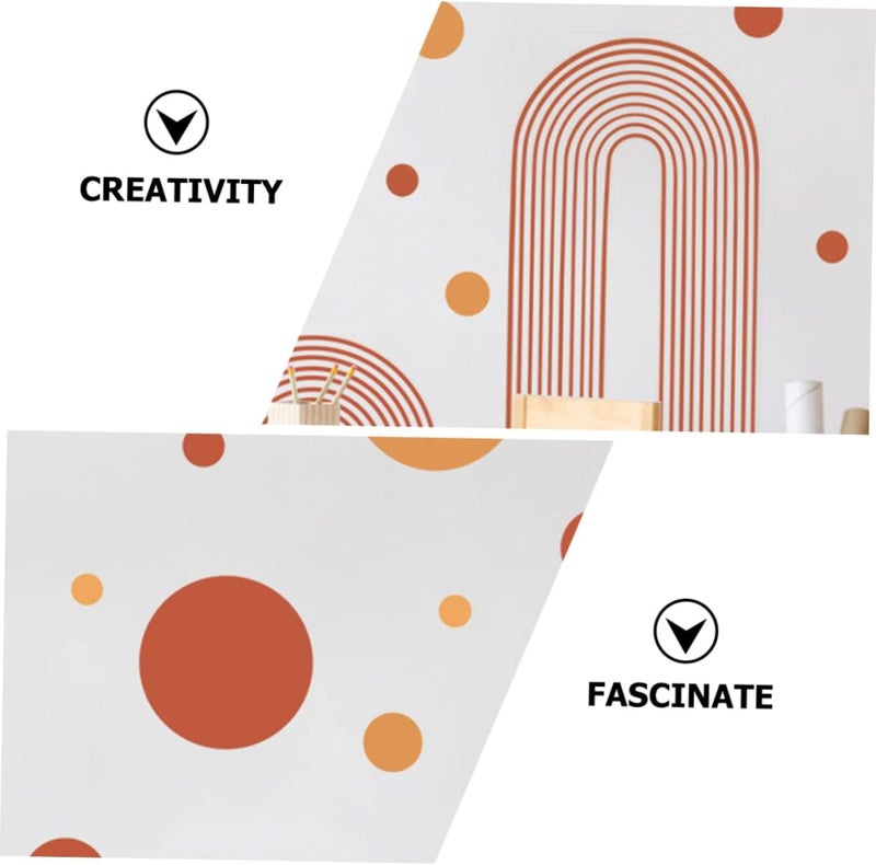 klarako 5 Sets Room and Background Geometric Decor Dot Murals Arch Living Decorations Sticker Art Home Wall Pattern PVC DIY Abstract Wallpaper Stick Ornaments for Decal Deal Peel Geometry - Image 2