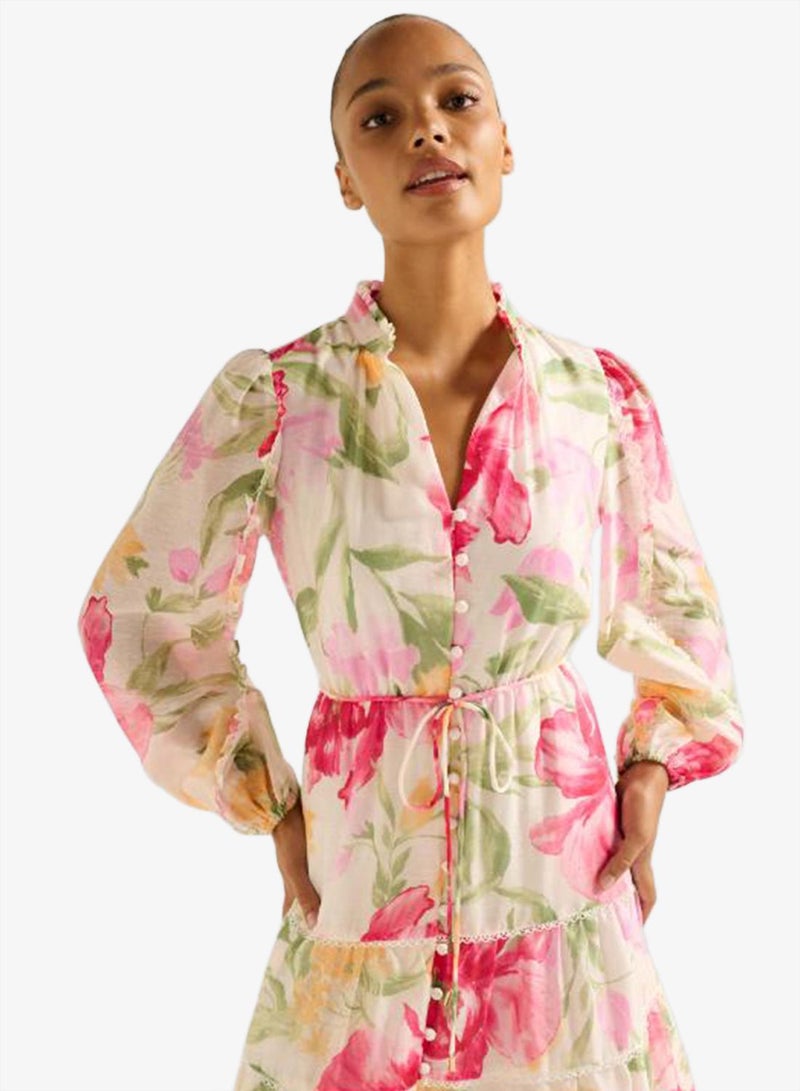 forever new Jessie Floral Button Down Midi Dress - Image 3