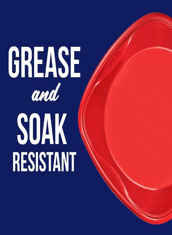 SOLO Cup Company Plastic Plates, Red Party 10in 30 CT Plates, (Pack of 4, 120 Count Total) - Image 4