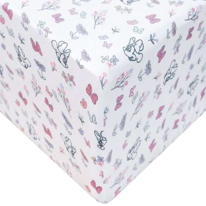 Copper Pearl Premium Fitted Knit Crib SheetToddler Sheet Minnie Mouses Bowquet by Copper Pearl - Image 2