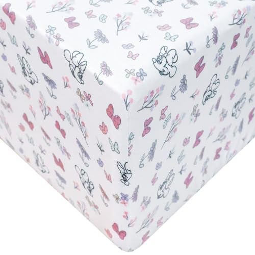 Copper Pearl Premium Fitted Knit Crib SheetToddler Sheet Minnie Mouses Bowquet by Copper Pearl - Image 1