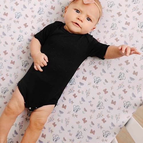 Copper Pearl Premium Fitted Knit Crib SheetToddler Sheet Minnie Mouses Bowquet by Copper Pearl - Image 3
