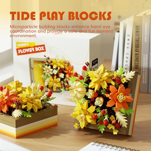 Oligitdi Building Blocks and Toys for Legos, DIY Simulation Plant Series Building Set Creative Model Kit The Botanical Toy Bricks Set Flower Building Blocks Tree Model Decorative Flower Frame Set - Image 2