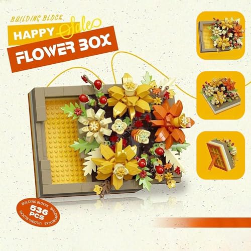 Oligitdi Building Blocks and Toys for Legos, DIY Simulation Plant Series Building Set Creative Model Kit The Botanical Toy Bricks Set Flower Building Blocks Tree Model Decorative Flower Frame Set - Image 3