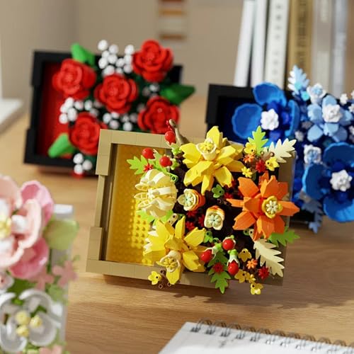 Oligitdi Building Blocks and Toys for Legos, DIY Simulation Plant Series Building Set Creative Model Kit The Botanical Toy Bricks Set Flower Building Blocks Tree Model Decorative Flower Frame Set - Image 1