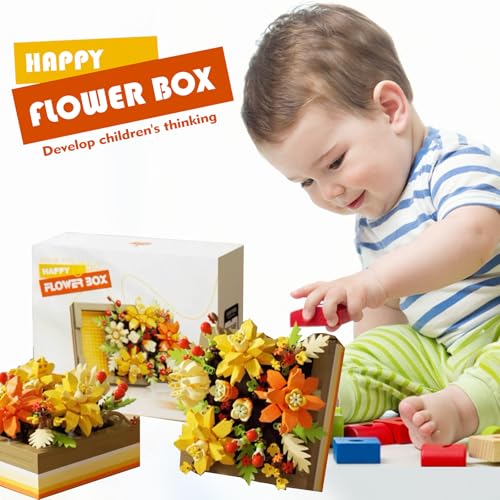 Oligitdi Building Blocks and Toys for Legos, DIY Simulation Plant Series Building Set Creative Model Kit The Botanical Toy Bricks Set Flower Building Blocks Tree Model Decorative Flower Frame Set - Image 4