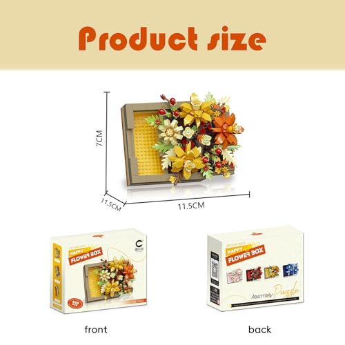 Oligitdi Building Blocks and Toys for Legos, DIY Simulation Plant Series Building Set Creative Model Kit The Botanical Toy Bricks Set Flower Building Blocks Tree Model Decorative Flower Frame Set - Image 5