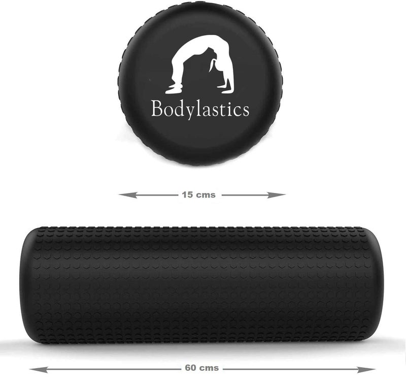 Bodylastics Foam Roller (60 x 15 cms) for Deep Tissue Massage, Relief from Sore Muscles Pain, Pre & Post Exercise Fitness Workout Sessions - Image 2