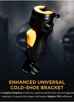 MagShoe v2 | Universal Cold Shoe Flash Mount for Off Camera Flash | LED Light Panels, Umbrella Modifiers, MagBox PRO 42" Octa Softbox, and MagBox PRO 36" Strip
