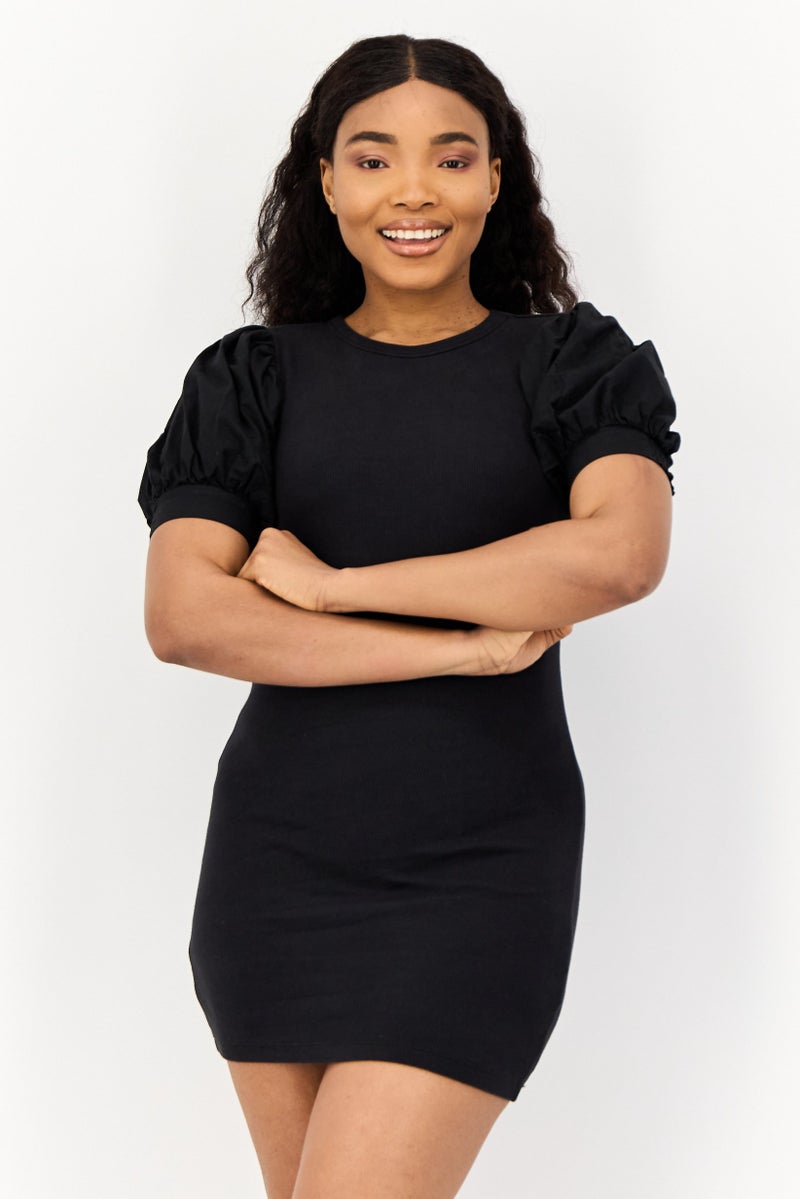 ONLY فستان ضيق مزخرف للنساء، أسود - Image 2