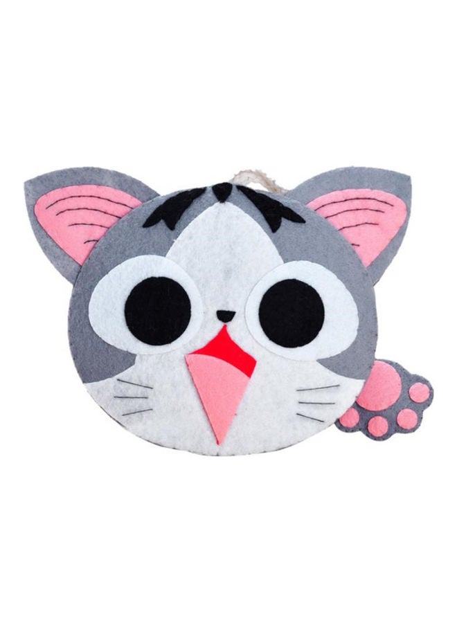 NIBEMINENT Handmade Fabric Cartoon DIY Key Case Grey/White/Black - Image 1