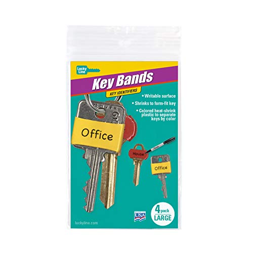 Lucky Line Colorful Key Bands - Key Identifiers Large 4 Pack (17204) - Image 1
