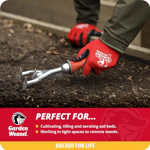 Garden Weasel Double-Sided Garden Cultivator/Tiller | Cultivate, Till, Break Up Soil | Planting and Gardening Hand Digging Tool, Heavy Duty Cultivator, Hand Tool Weeder | 91367 - Image 2