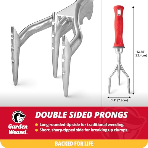 Garden Weasel Double-Sided Garden Cultivator/Tiller | Cultivate, Till, Break Up Soil | Planting and Gardening Hand Digging Tool, Heavy Duty Cultivator, Hand Tool Weeder | 91367 - Image 4