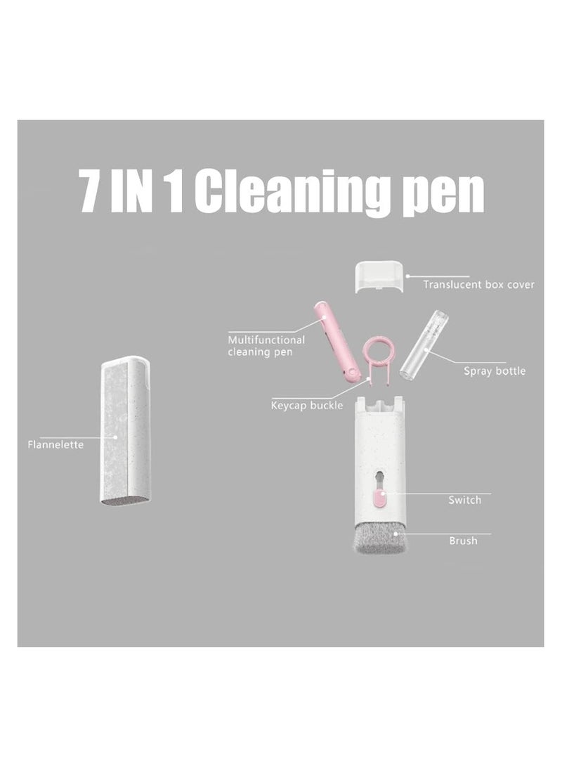 قلم تنظيف سماعات البلوتوث، مجموعة منظف إلكترونيات 7 في 1، أداة تنظيف متعددة الوظائف لشاشة اللابتوب، لوحة المفاتيح، سماعات الأذن، أداة إزالة المفاتيح لجهاز الكمبيوتر، الهاتف، سماعات الرأس (أزرق) - Image 2