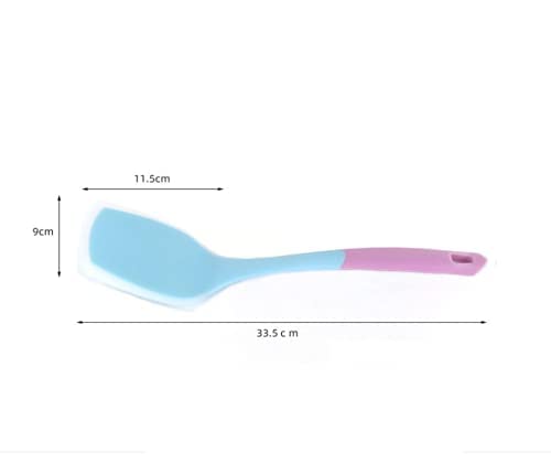 TASKHOUSE Cooking Turner Grater and Angled Front Edge Cooking Spatula with NonStick Heat Resistant Head Non Stick Kitchen Turner NonScratch Flexible Utensil for Burger Egg BakingPack of 2Blue - Image 4