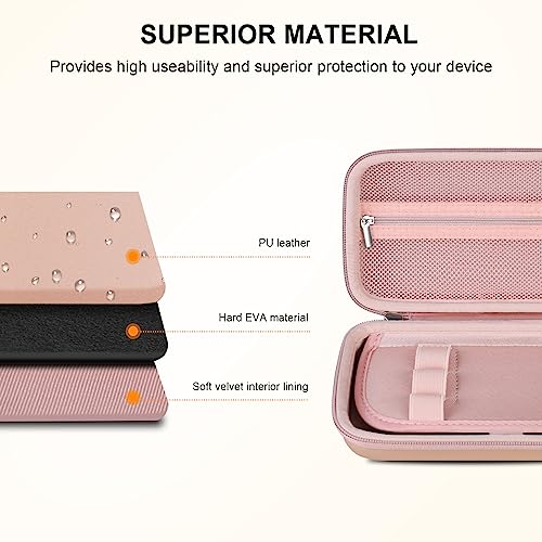 Elonbo Carrying Case for Texas Instruments TI-84 Evo/TI-84 Plus CE Evo Graphing Calculator, Extra Mesh Pocket Fits Charging Cable Charger Manual, Rose Gold - Image 5