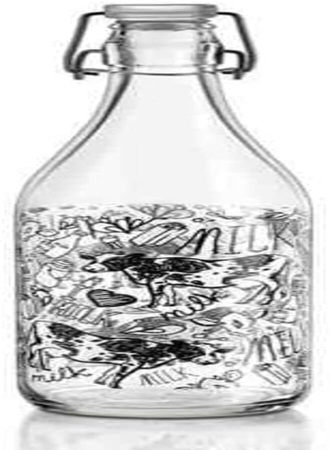 Decover LELLA Bottle, FREEZON Design, Premium Glass Water Bottle, 500ml Capacity