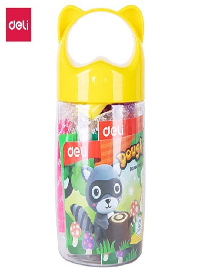 Deli عجينة الطين 12 لون، 140 جرام مع مجموعة أدوات (إكسبلورا)