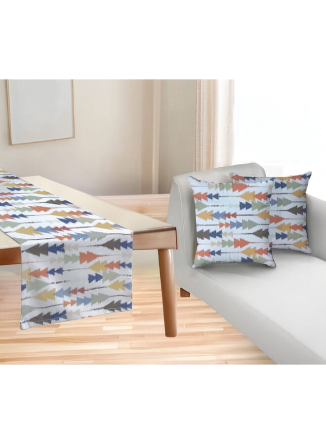  انتكس بيت الستائر طقم إنتكس هوم صوفيا إليجانس من 3 قطع - مفرش طاولة فاخر من الكتان المخملي (45 × 135 سم) وغطائي وسادة (45 × 45 سم) - Image 1