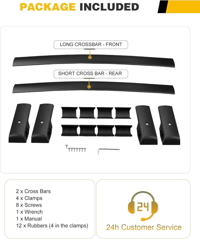 EZREXPM Cross Bar Roof Rack for Ford Bronco Sport 2021-2024 - Image 3