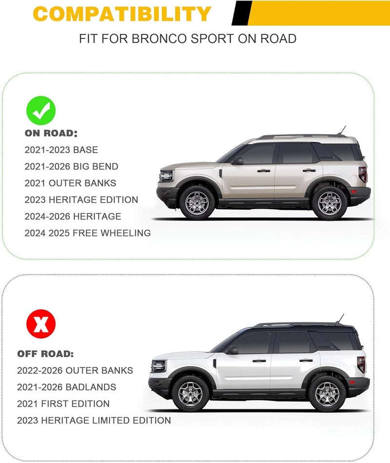 EZREXPM Cross Bar Roof Rack for Ford Bronco Sport 2021-2024 - Image 2