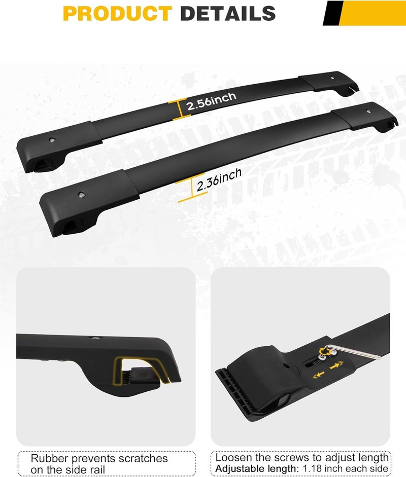 EZREXPM Cross Bar Roof Rack for Ford Bronco Sport 2021-2024 - Image 4