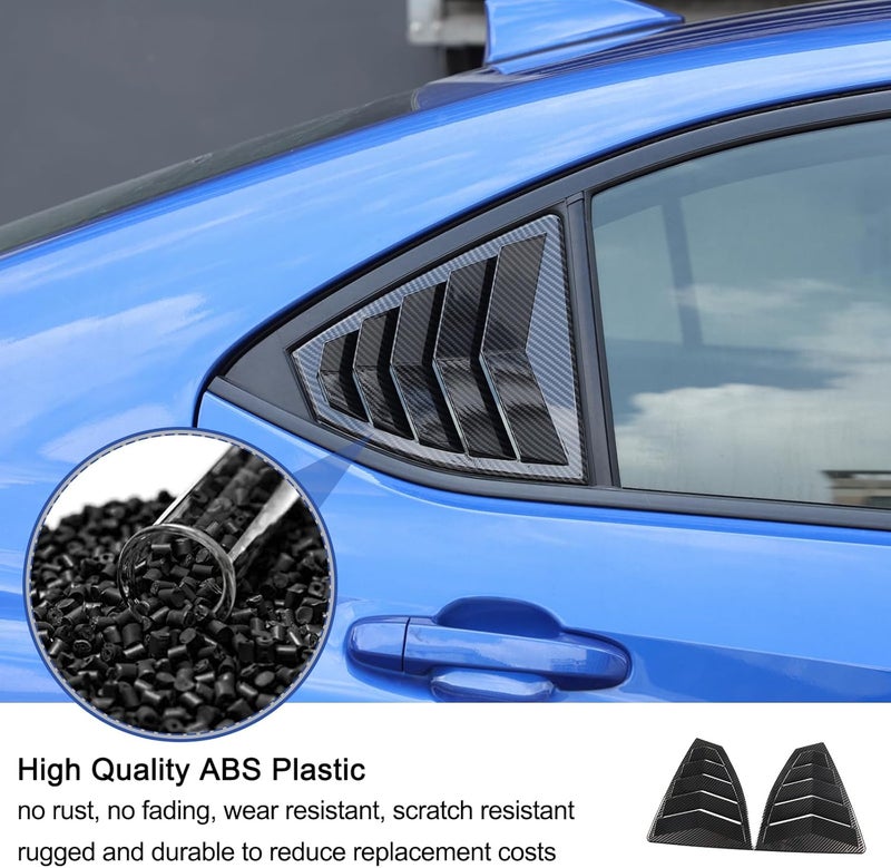 Daeiclru Rear Side Window Louvers for Subaru WRX 2022-2023 - Carbon Fiber Pattern - Image 4
