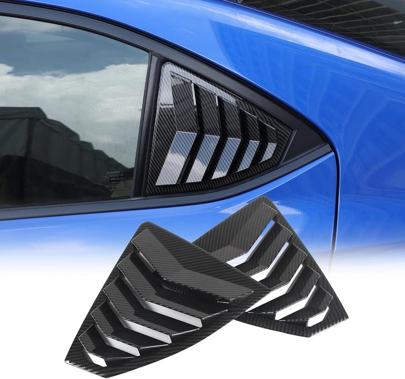 Daeiclru Rear Side Window Louvers for Subaru WRX 2022-2023 - Carbon Fiber Pattern - Image 1