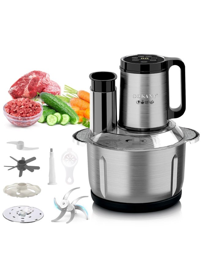 سوكاني محضر طعام 900 واط مطحنة طعام من الفولاذ المقاوم للصدأ مع شفرات من الفولاذ المقاوم للصدأ، وعاء XXL سعة 3.5 لتر، سرعة نبضية متعددة الوظائف من الفولاذ المقاوم للصدأ للدقة وسهولة التنظيف - Image 1